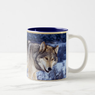 Winter Wolf 2 Tweekleurige Koffiemok