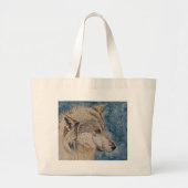 Winter Wolf Bag Grote Tote Bag (Voorkant)