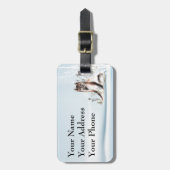 Winter Wolf Bagagelabel (Voorkant verticaal)