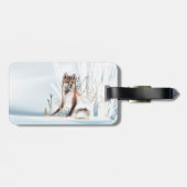 Winter Wolf Bagagelabel (Achterkant horizontaal)