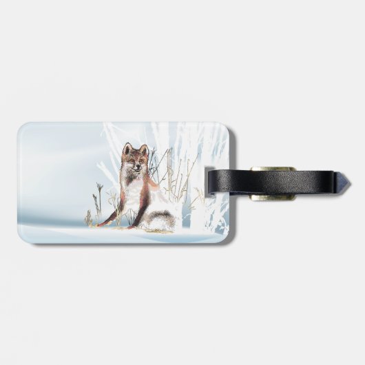 Winter Wolf Bagagelabel (Achterkant horizontaal)