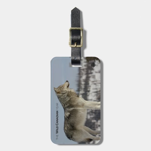 Winter - Wolf Bagagelabel (Voorkant verticaal)