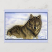 Winter Wolf Briefkaart (Voorkant)