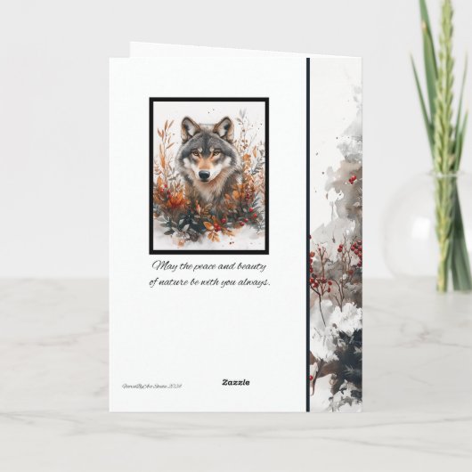 Winter Wolf Briefkaart Briefpapier (Achterkant)