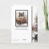 Winter Wolf Briefkaart Stationair (Achterkant)
