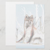 Winter Wolf Briefpapier (Voorkant / Achterkant)