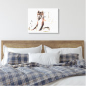 Winter Wolf Canvas Afdruk (Insitu (Slaapkamer))