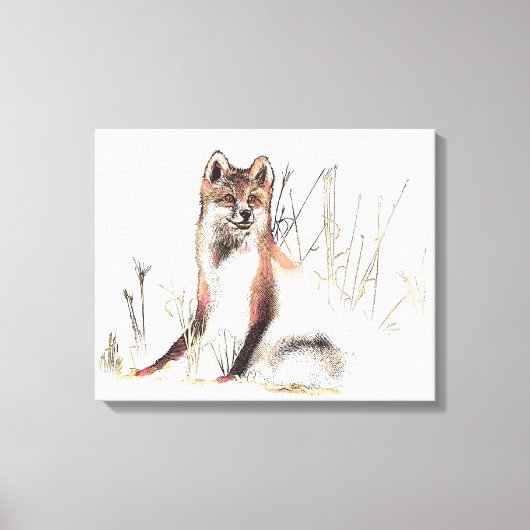 Winter Wolf Canvas Afdruk (Voorkant)