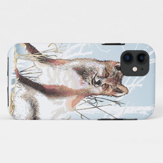 Winter Wolf Case-Mate iPhone Case (Achterkant (horizontaal))