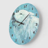 Winter Wolf Clock Grote Klok (Hoek)