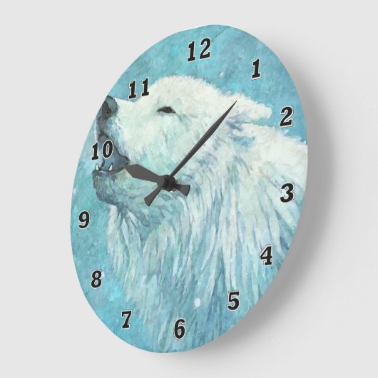 Winter Wolf Clock Grote Klok (Hoek)