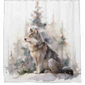 Winter Wolf douchegordijn (Voorkant)
