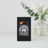 Winter Wolf Galaxy Sun Moon Eclipse Visitekaartje (Staand voorkant)