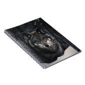 Winter Wolf Gaze Notitieboek (Rechterzijde)