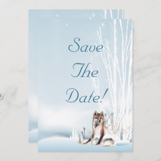 Winter Wolf Kaart (Voorkant / Achterkant)