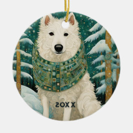 Winter Wolf Keramisch Ornament