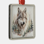 Winter Wolf Kerst Ornament (Rechts)