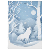 Winter Wolf Klembord (Achterkant)