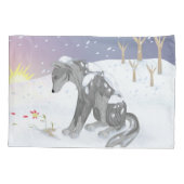 Winter Wolf Kussensloop (Achterkant)