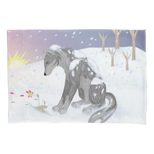 Winter Wolf Kussensloop (Voorkant)