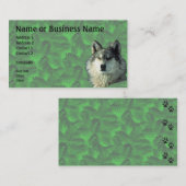 Winter Wolf met Spruce Business of Profile Card 2 Visitekaartje (Voorkant / Achterkant)