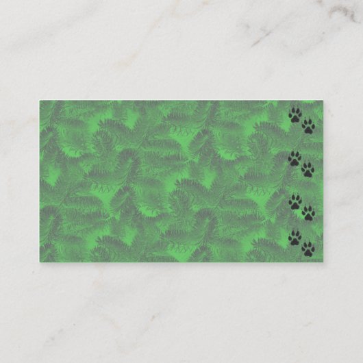 Winter Wolf met Spruce Business of Profile Card 2 Visitekaartje (Achterkant)