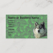 Winter Wolf met Spruce Business of Profile Card 2 Visitekaartje (Voorkant)