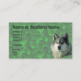 Winter Wolf met Spruce Business of Profile Card 2 Visitekaartje