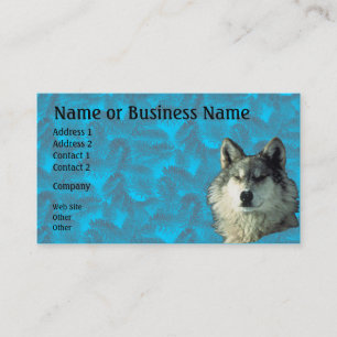 Winter Wolf met Spruce Business of Profile Card Visitekaartje