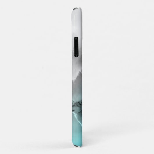 Winter Wolf Monogram Case-Mate iPhone Case (Achterkant/rechts)