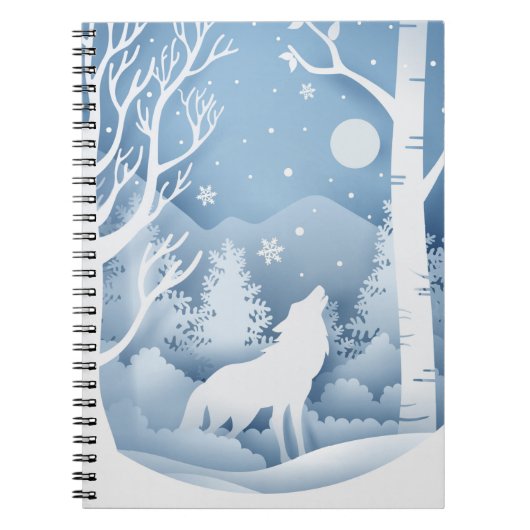 Winter Wolf Notitieboek (Voorkant)