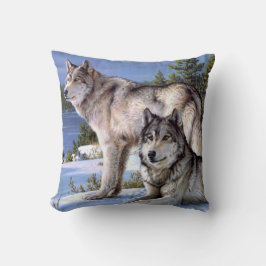 Winter Wolf Pillow Kussen