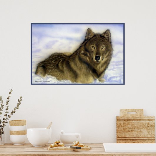WInter Wolf Poster (Keuken)