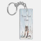 Winter Wolf Sleutelhanger (Voorkant Links)