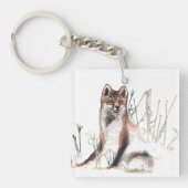 Winter Wolf Sleutelhanger (Voorkant)
