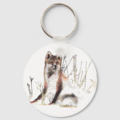 Winter Wolf Sleutelhanger (Voorkant)