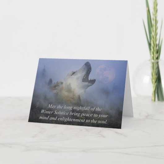Winter Wolf Solstice Kaart (Voorkant)