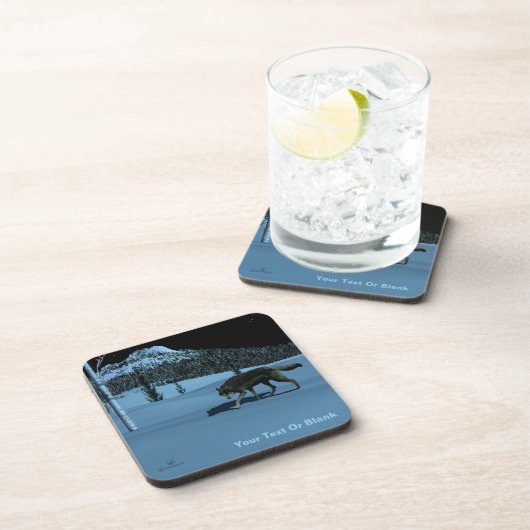 Winter Wolf - Tapetum Lucidum Bier Onderzetter (Rechterzijde)