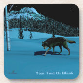 Winter Wolf - Tapetum Lucidum Bier Onderzetter (Voorkant)