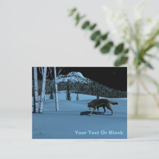 Winter Wolf - Tapetum Lucidum Briefkaart (Staand voorkant)
