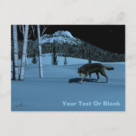Winter Wolf - Tapetum Lucidum Briefkaart (Voorkant)