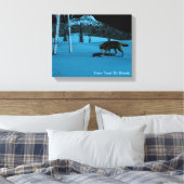 Winter Wolf - Tapetum Lucidum Canvas Afdruk (Insitu (Slaapkamer))