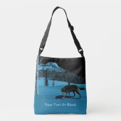 Winter Wolf - Tapetum Lucidum Crossbody Tas (Achterkant)