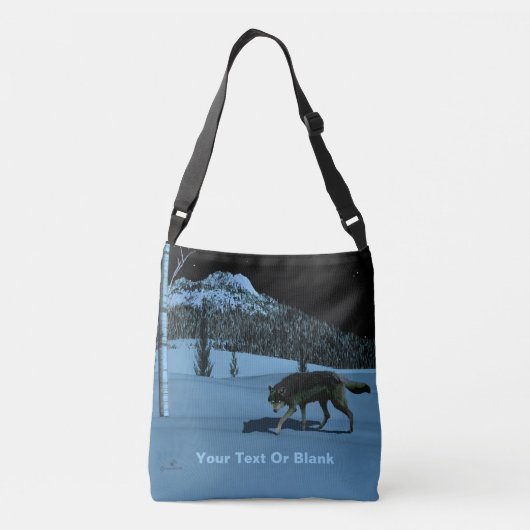 Winter Wolf - Tapetum Lucidum Crossbody Tas (Achterkant)