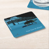 Winter Wolf - Tapetum Lucidum Kartonnen Onderzetters (Schuin)