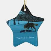 Winter Wolf - Tapetum Lucidum Keramisch Ornament (Links)