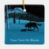Winter Wolf - Tapetum Lucidum Keramisch Ornament (Voorkant)