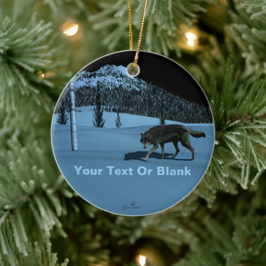 Winter Wolf - Tapetum Lucidum Keramisch Ornament (Boom)