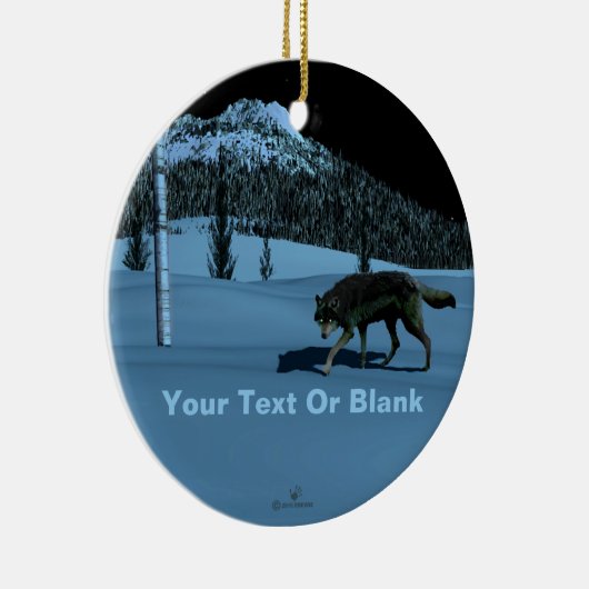 Winter Wolf - Tapetum Lucidum Keramisch Ornament (Rechts)