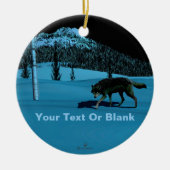 Winter Wolf - Tapetum Lucidum Keramisch Ornament (Voorkant)